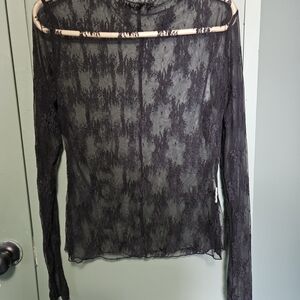 Black Lace Women's Top